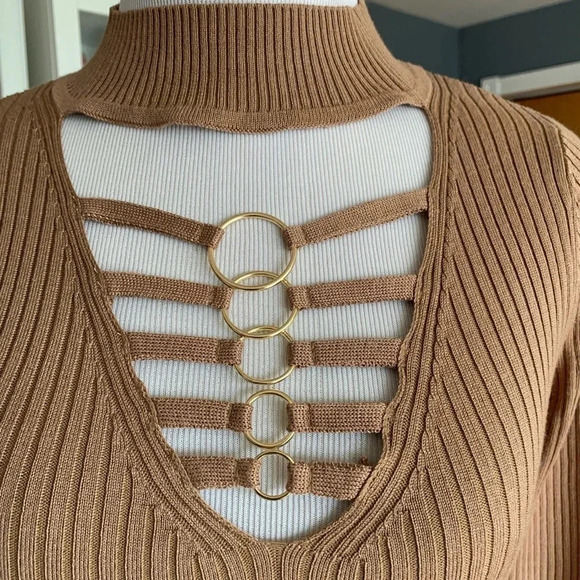 Say What? Chocker Bodycon Sweater Dress - Picture 2 of 7